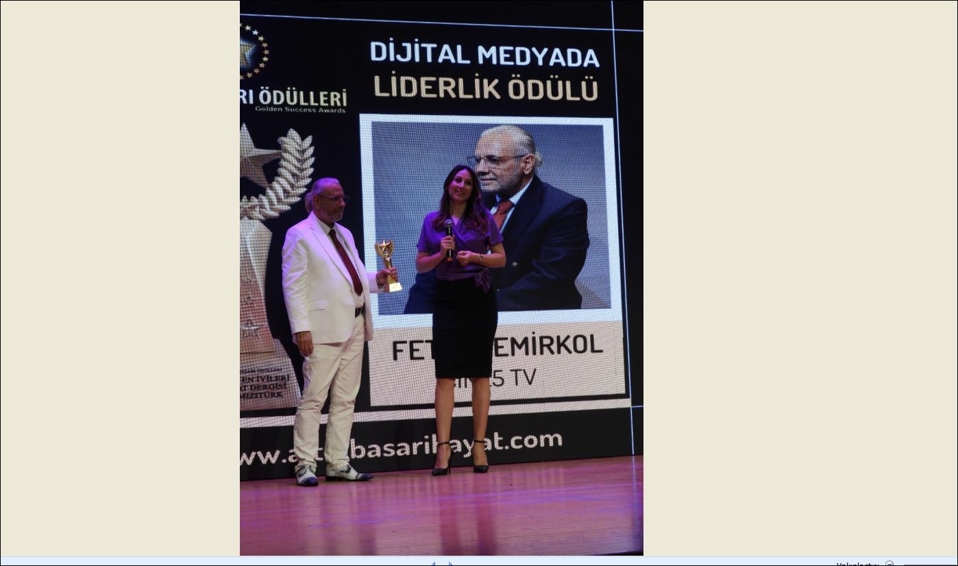 Dijital Medyada Liderlik Ödülünün Sahibi  Cine5 Tv Yönetim Kurulu Başkanı Fethi Demirkol Oldu